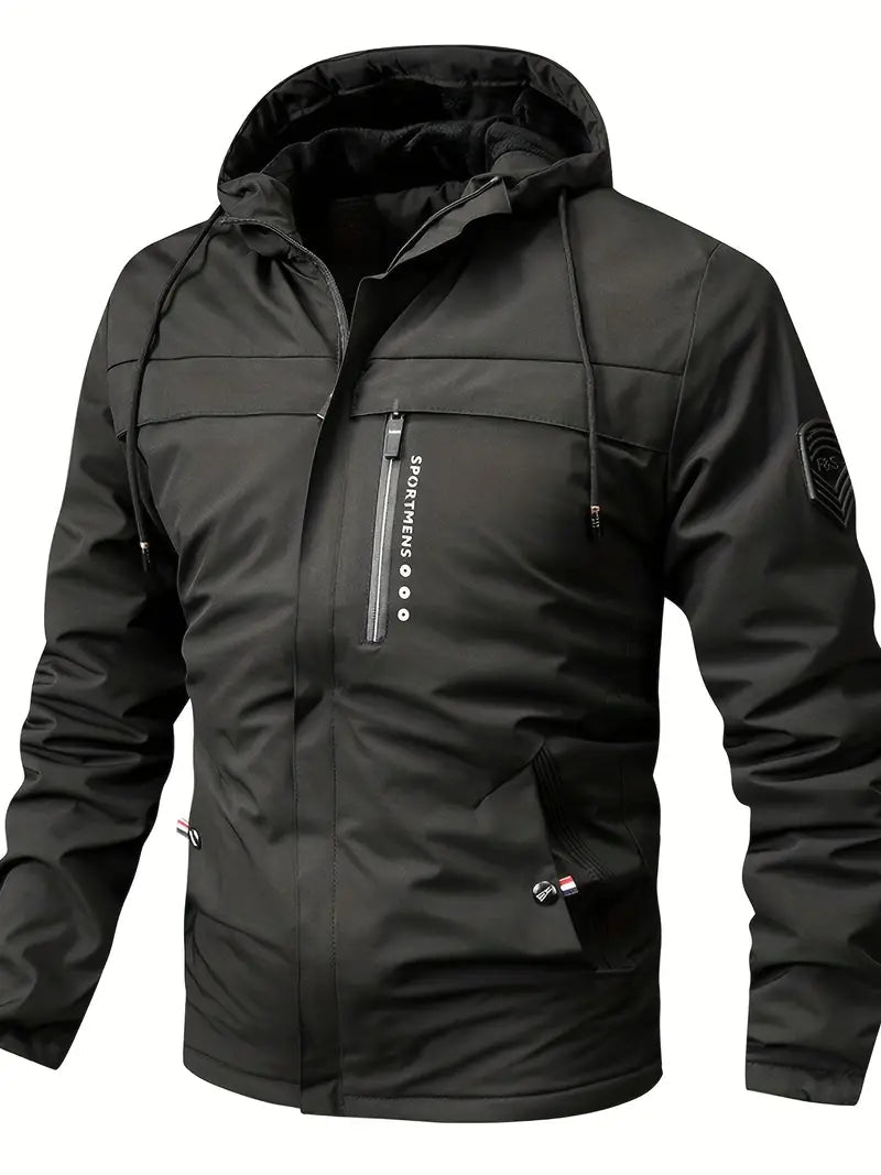Drune | warme und wasserdichte Winterjacke mit Kapuze und Taschen für Herren - Perfekt für Aktivitäten im Freien