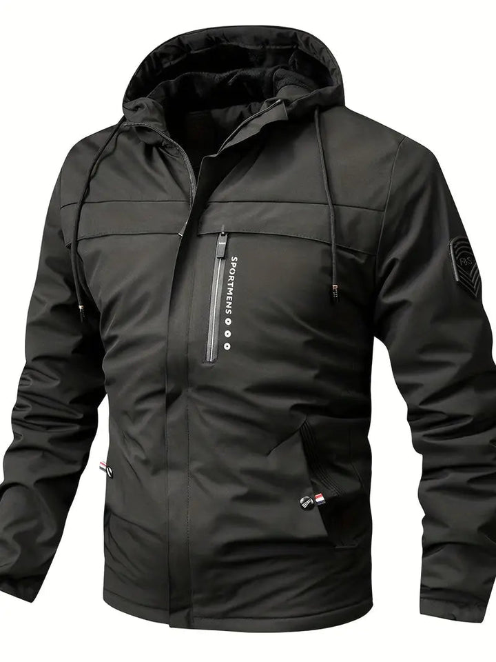 Drune | warme und wasserdichte Winterjacke mit Kapuze und Taschen für Herren - Perfekt für Aktivitäten im Freien