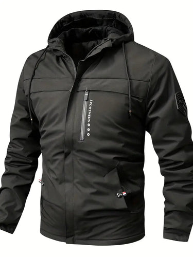 Drune | warme und wasserdichte Winterjacke mit Kapuze und Taschen für Herren - Perfekt für Aktivitäten im Freien