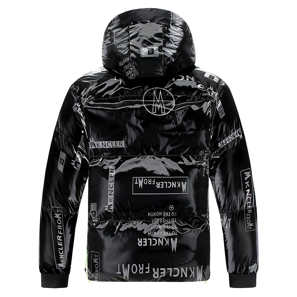 Drune | Gesteppt Herrenjacke mit Kapuze und Vinyleffekt