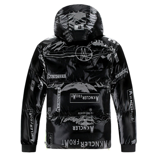 Drune | Gesteppt Herrenjacke mit Kapuze und Vinyleffekt