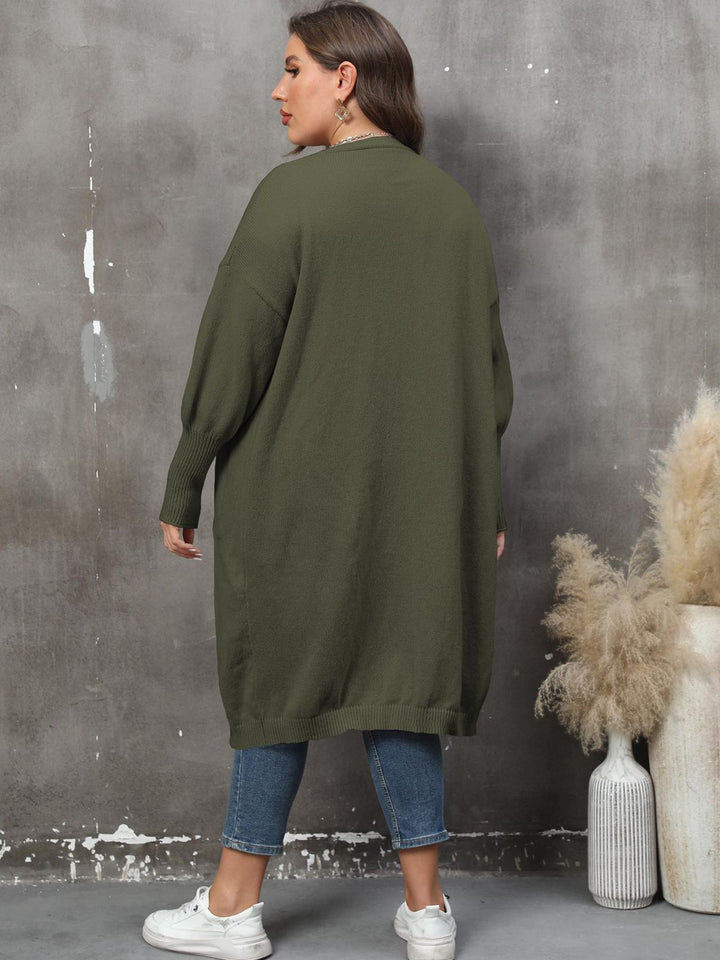 Drune | Plus Size Langarm Taschen Cardigan