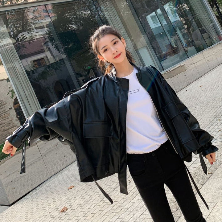 Drune | Damen Lederjacke Mit Box Cut