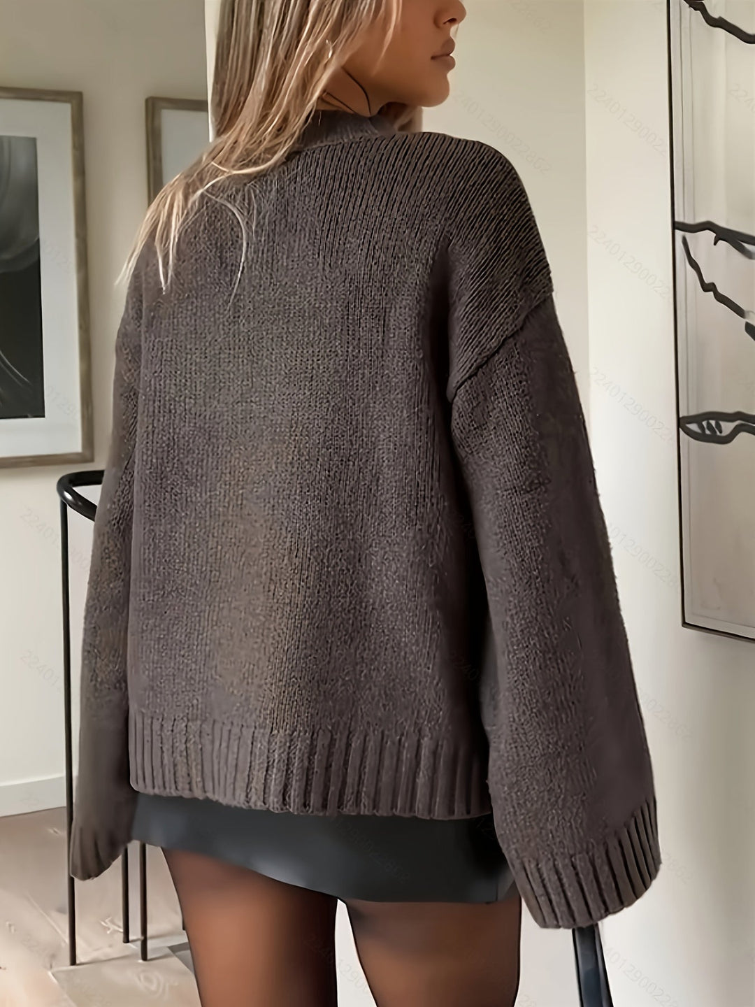 Drune | Baumwollpullover mit langen Ärmeln und gemütlicher, lockerer Passform Pullover Damen - Perfekt für Casual Days