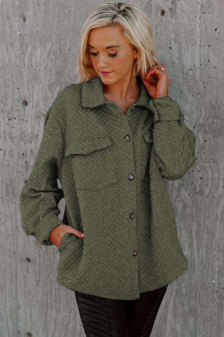 Drune | Leichtgewicht Gesteppte Hemdjacke Polyester Komfort und Stil