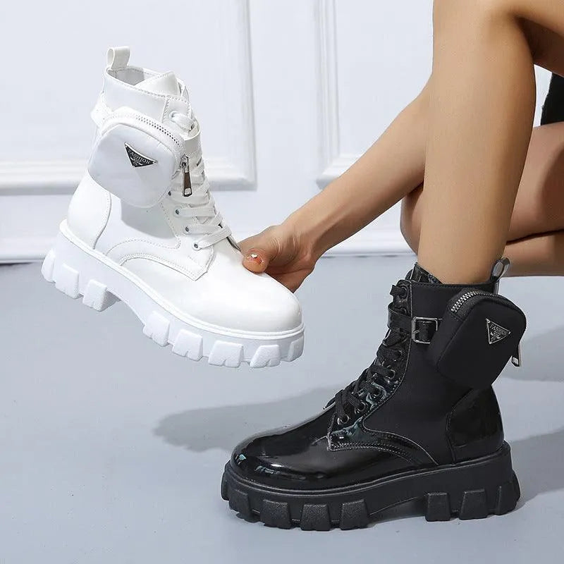 Drune | Stiefel mit Plateau bis zur Wade