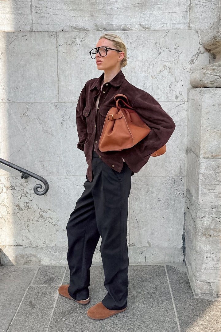 Drune | Locker Passform Wildlederjacke