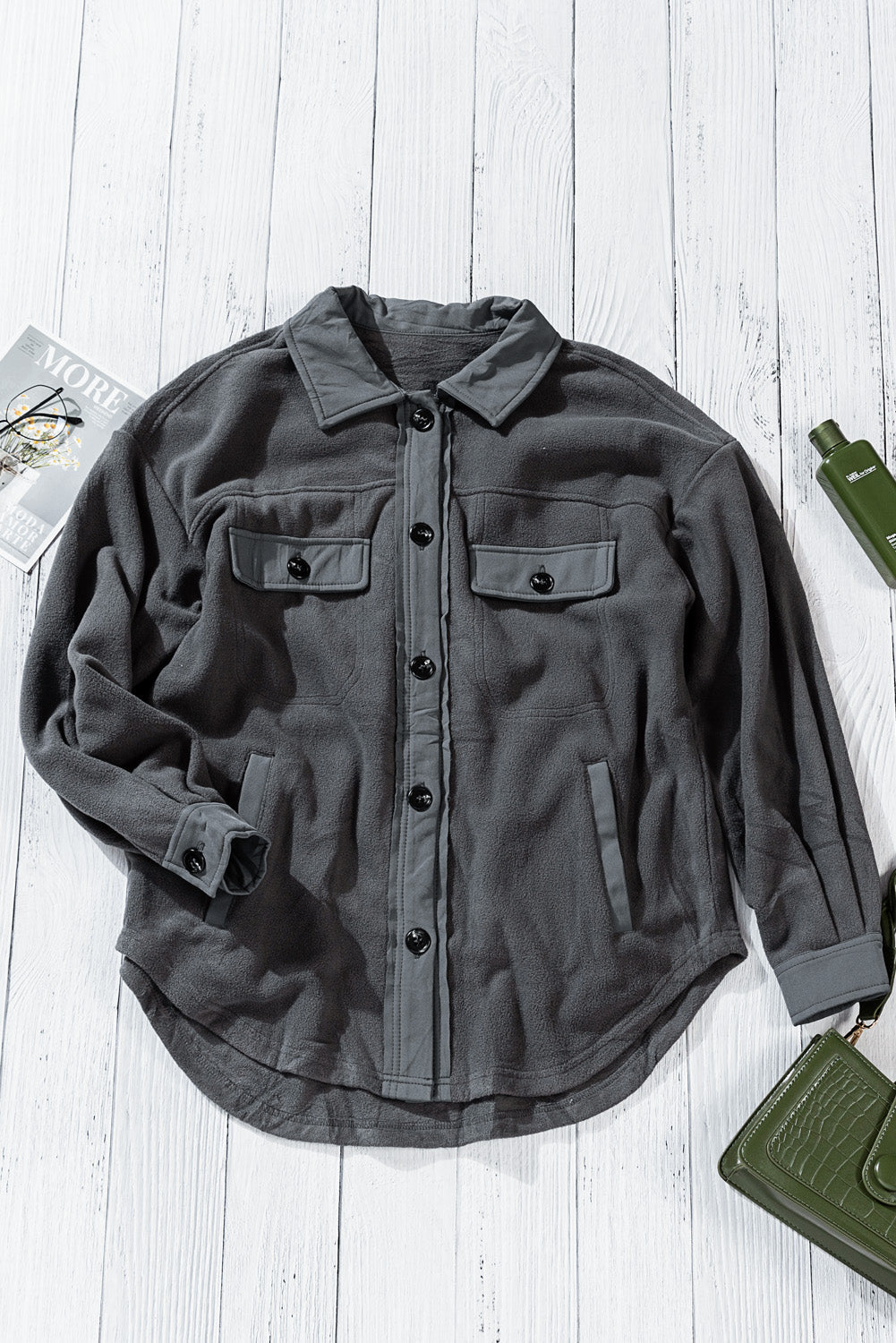 Drune | Casual Fleece Shirtjacke Weich und Warm Perfekt Für Den Alltag