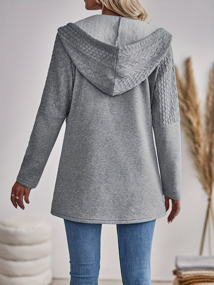 Drune | Texturierte Jacke mit Reißverschluss und Kapuze