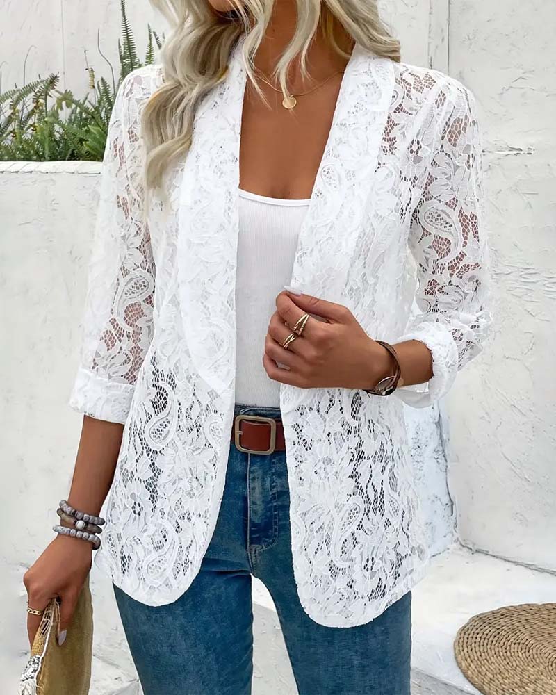 Drune | Eleganter Blazer mit Spitze