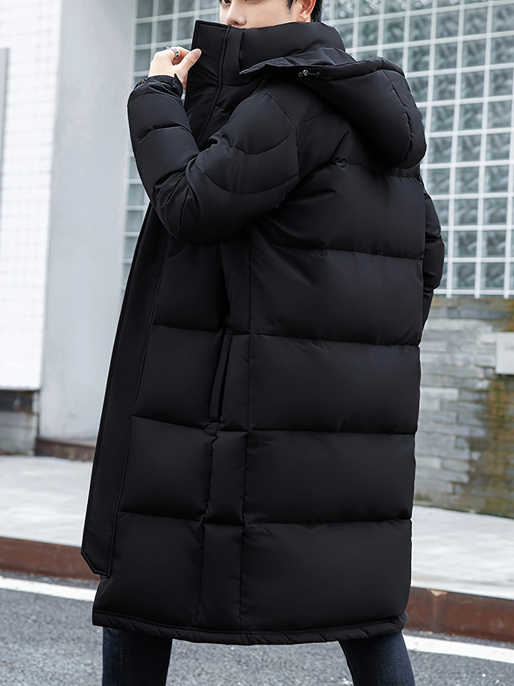 Drune | Lange Pufferjacke mit Kapuze Polyester Isolierend und Stilvoll