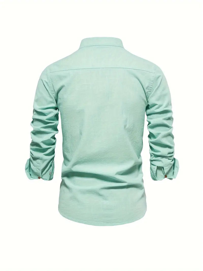 Drune | Herren-Leinenhemd mit Knopfverschluss