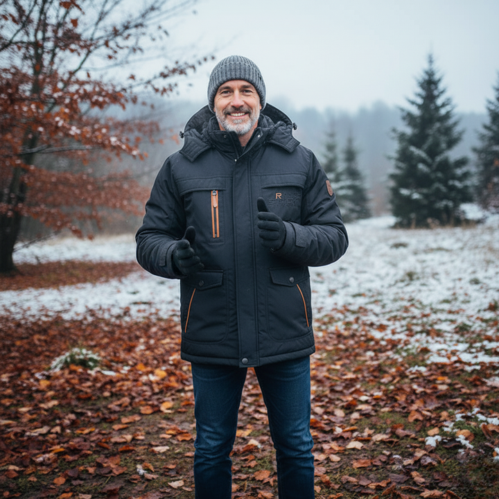 Drune | Winterjacke - Winddicht und Isoliert - Kapuze und Mehrere Taschen - Verstellbare Bündchen