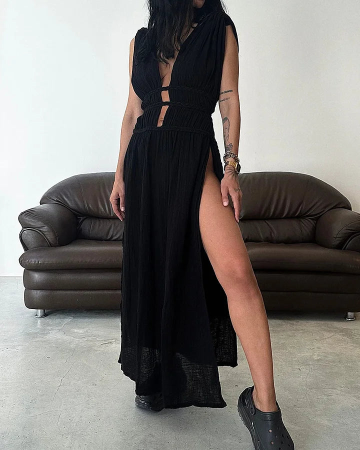 Drune | Elegante Baumwoll Leinen Kleid