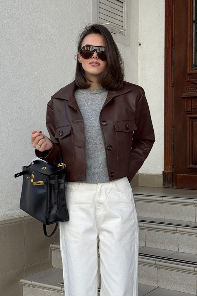 Drune | Fit Retro Lederjacke