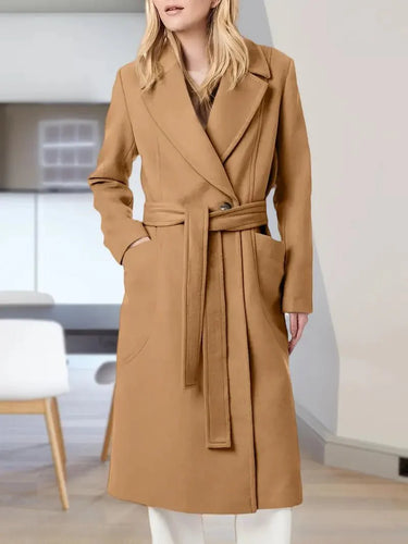 Drune | Gürteltier Wollmantel - Taillierte Passform - Elegant und Warm
