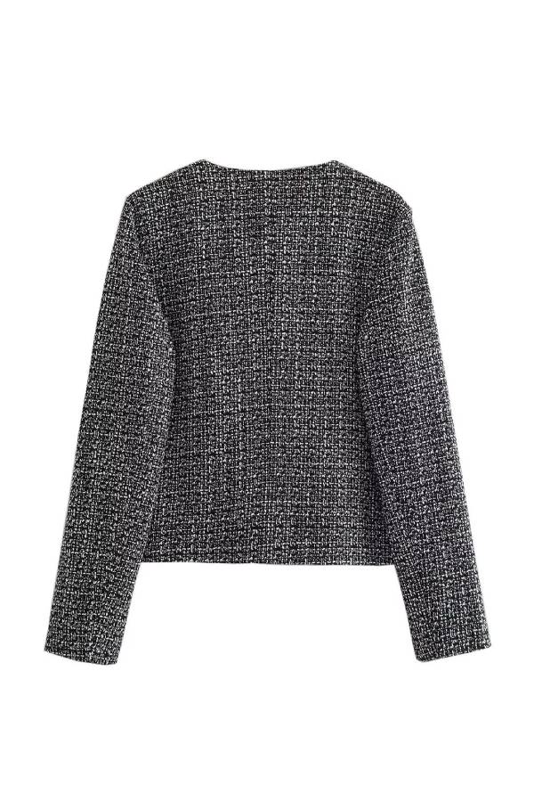 Drune | Hals Slim Fit Colorblock Damen Knopfjacke