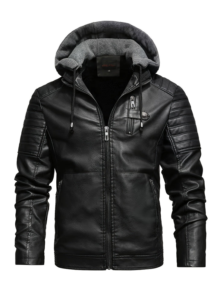 Drune | Modische Winddichte Lederjacke