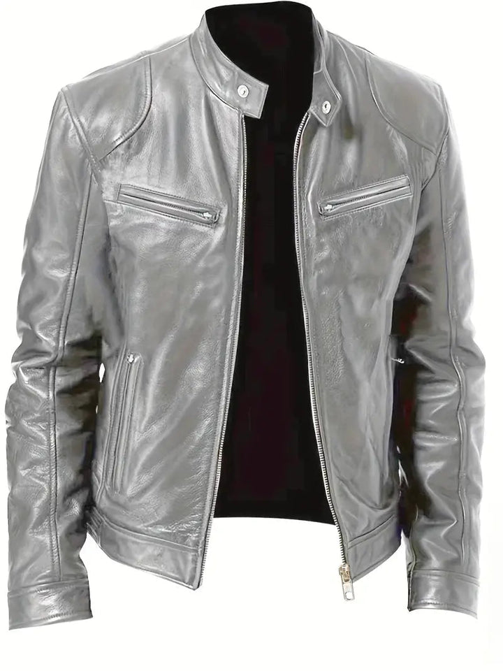 Drune |  Lederjacke mit Taschen für Herren - Chic und Perfekt für den Alltag