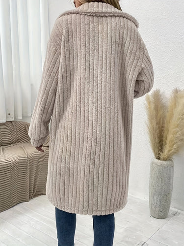 Drune | Lange, Weiche Samtjacke mit Knöpfen Polyester Warm und Bequem