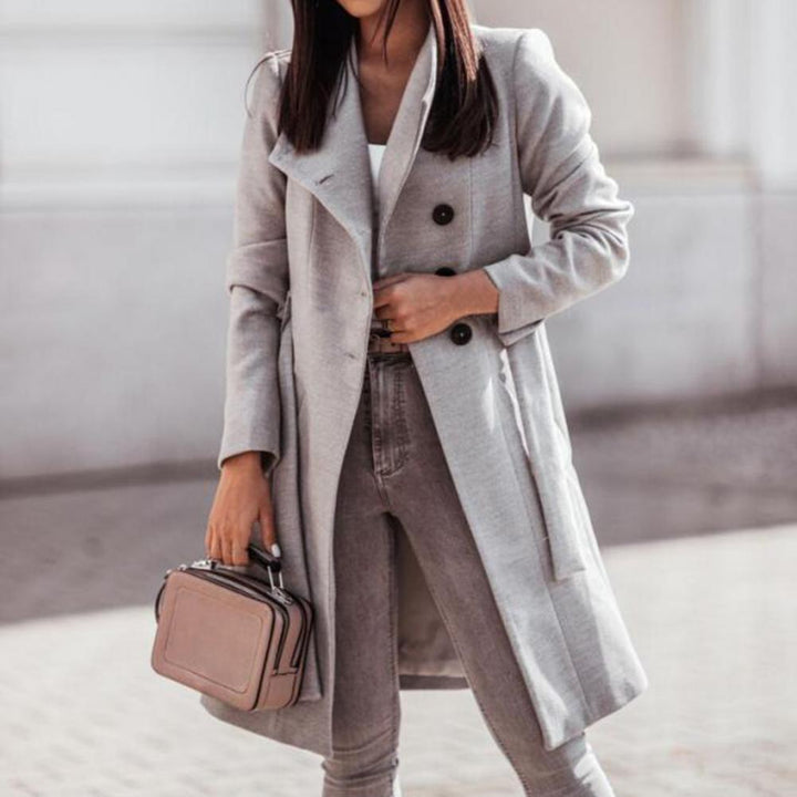 Drune | Klassischer Damen Trenchcoat Mit Doppelter Schleifenverschluss