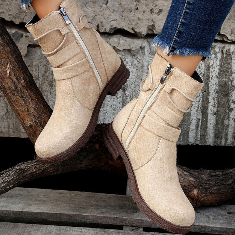 Drune | Casual Damenstiefel mit Schnalle