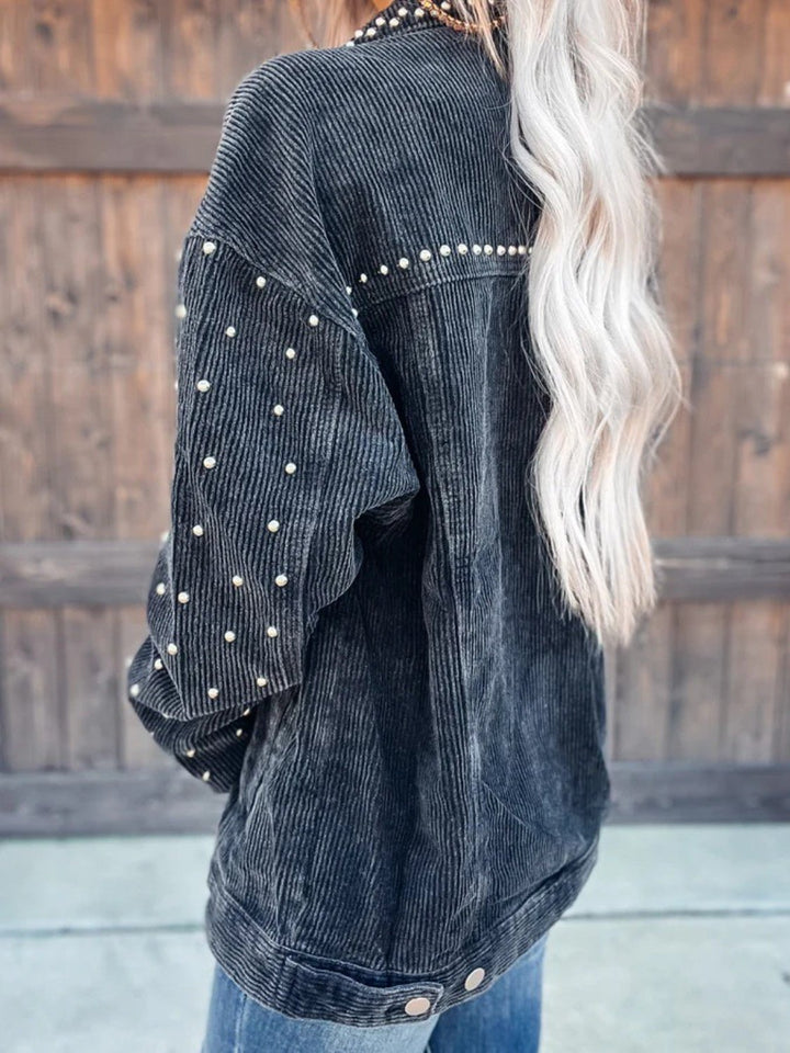 Drune | Cordjacke - Trendy Oversized Fit - Strukturierter Baumwollmix - Statement-Schicht