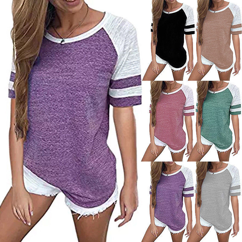 Damen Sportliches T-Shirt mit lässigem Randdesign und atmungsaktiven Materialien Drune