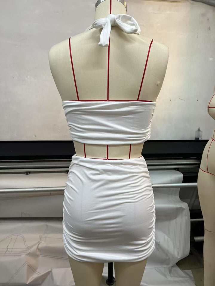 Drune | Ärmelloses Neck Tube Top Weste Hip Wrap Set