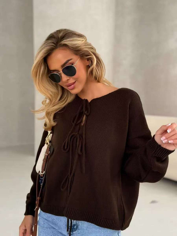 Drune | Stylish short cardigan with lacing