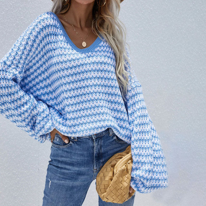 Drune | Gestreifter Strickpullover mit Lässigem Look