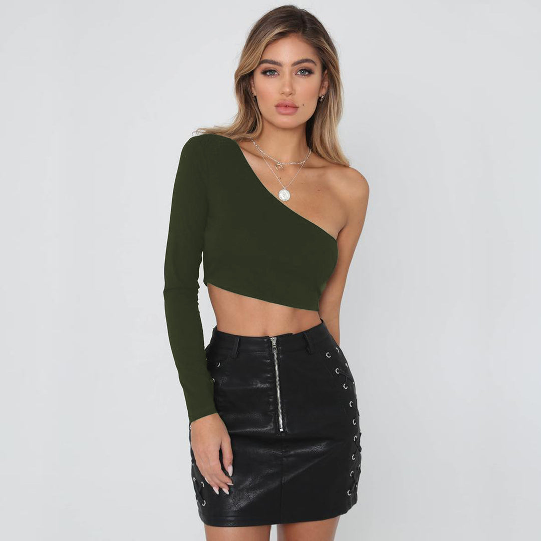 Damen Schulterfreies Crop-Top Drune