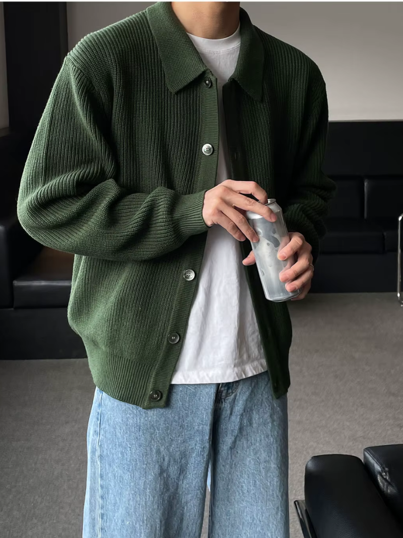 Drune | DER SLIM - FIT - CARDIGAN IM STREETWEAR - LOOK FÜR MODERNE MÄNNER