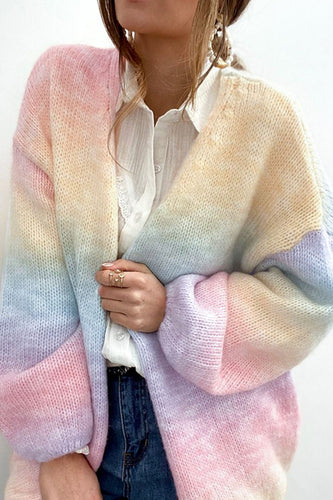 Drune | Gradient Offene Vorderseite Fallendes Schulter Cardigan