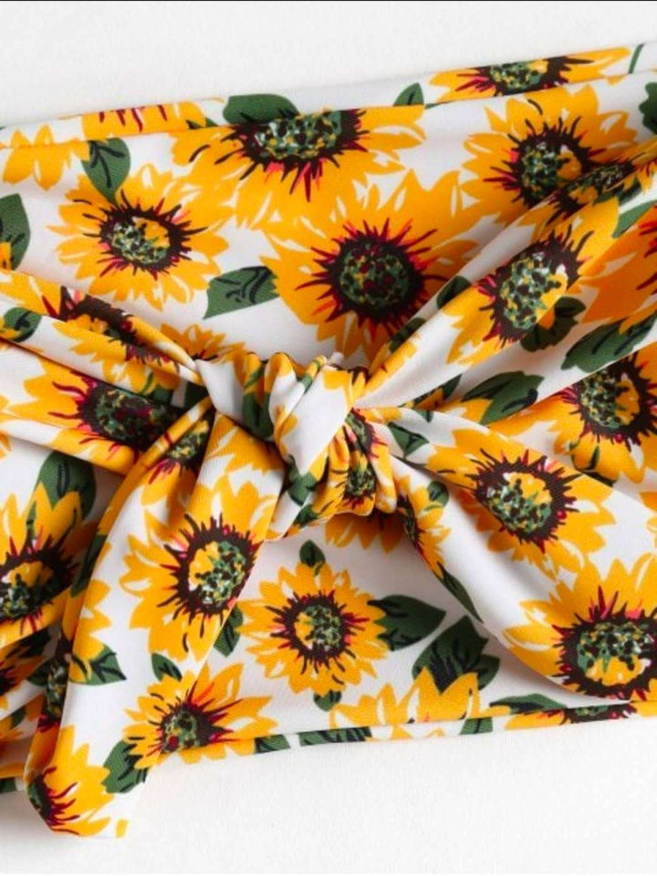 Damen Haarband mit verspieltem Sonnenblumenmuster Drune