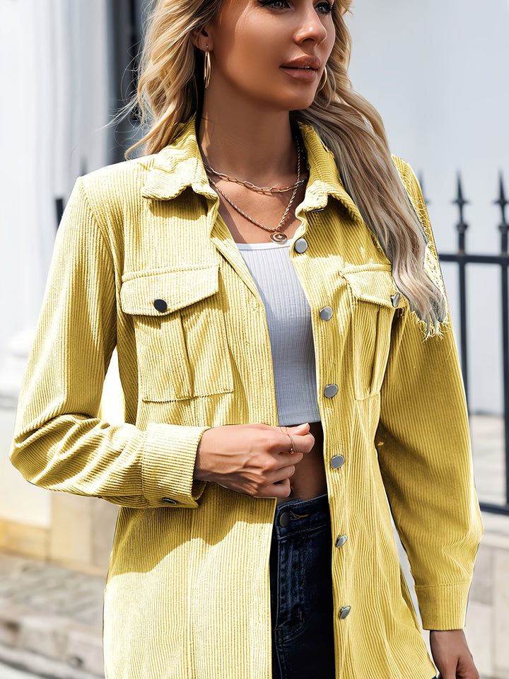 Drune | Rippjacke mit Knöpfen Polyester Lässig und Funktional