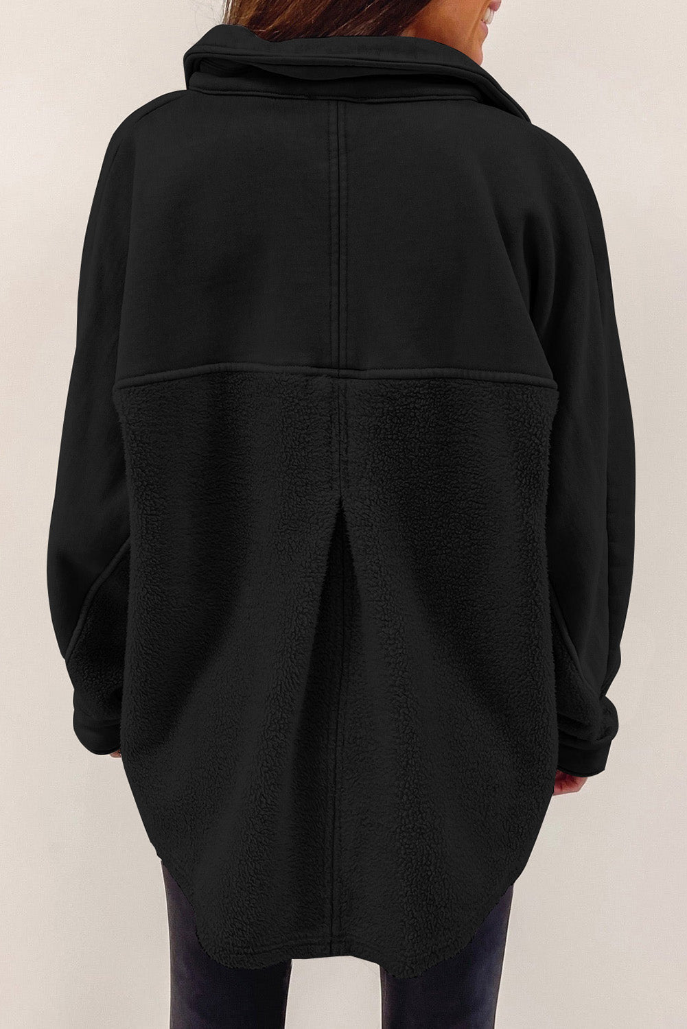 Drune | Weiche Fleecejacke mit Großen Knöpfen Polyester Komfort und Warmer Stil