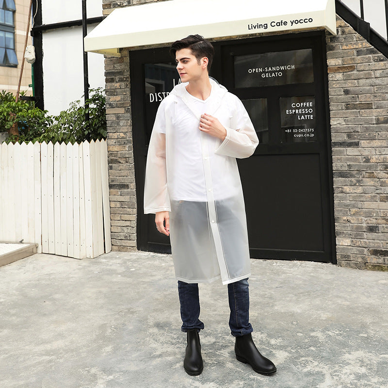 Herren Transparente Regenmantel Drune