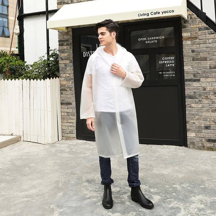 Herren Transparente Regenmantel Drune
