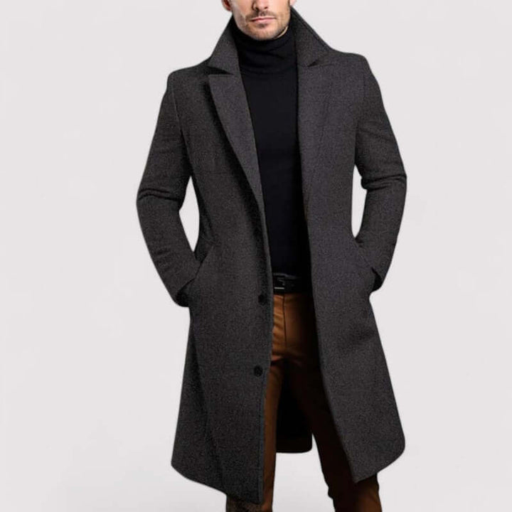 Drune | Herren Langer Winter Wollmantel