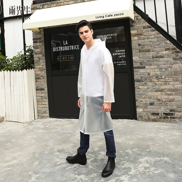Herren Transparente Regenjacke mit praktischem Schnitt Drune
