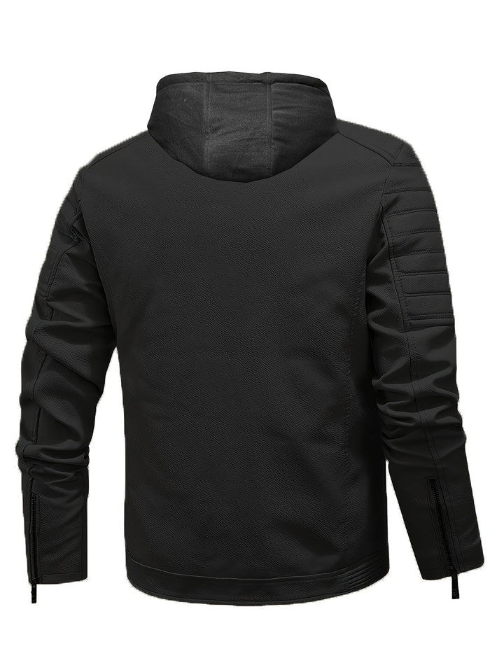 Drune | Modische Winddichte Lederjacke