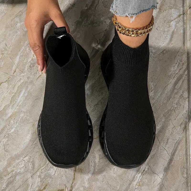 Drune | Hohe Sneakers Dehnbare Atmungsaktive Obermaterial Leichtgewicht Stoßdämpfende Sohle Slip-On