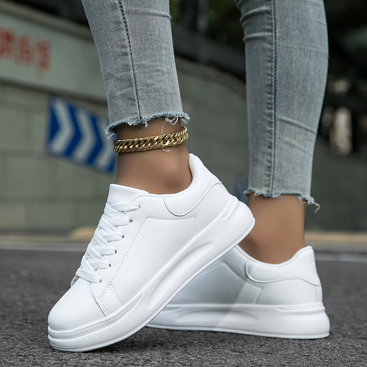 Drune | Saubere Weiße Ledersneaker Für Damen, Weiß