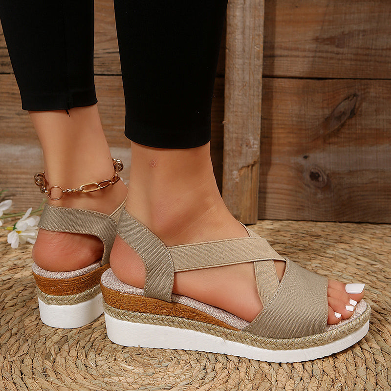 Drune | Keilsandalen Mit Kreuzriemen Für Damen