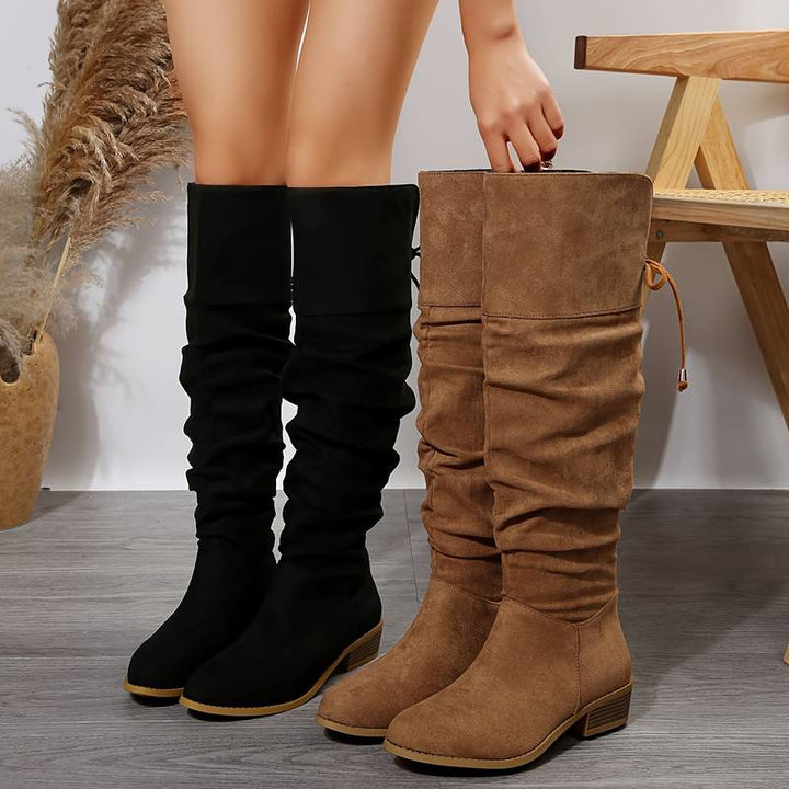 Drune | Milady Braune Wildlederstiefel