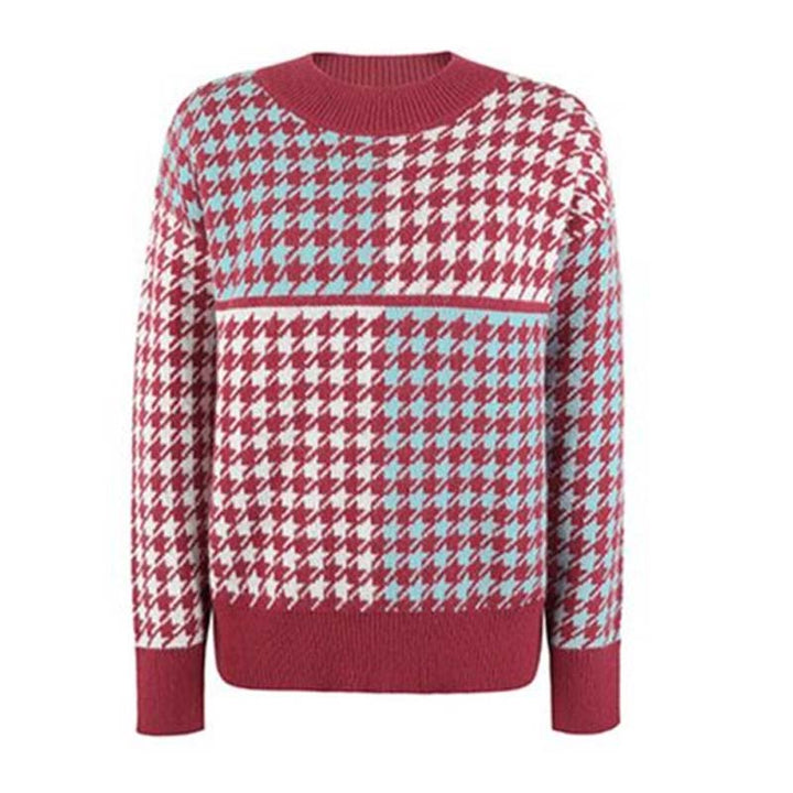 Drune | Geometrischer Strickpullover mit Modernem Muster