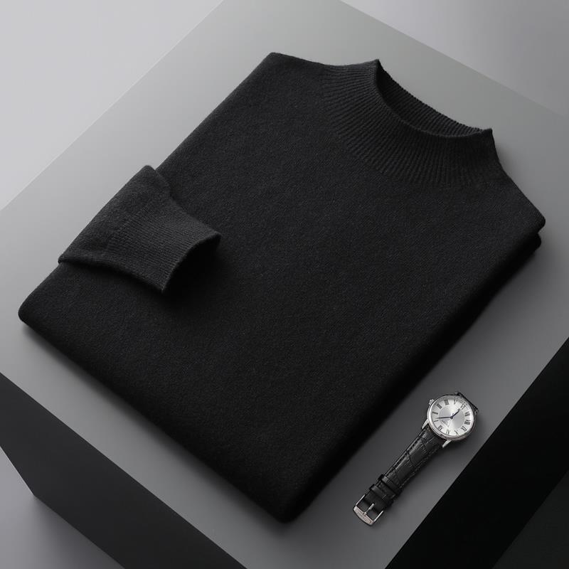 Drune | Luxuriöser Herrenpullover mit halbem Kragen
