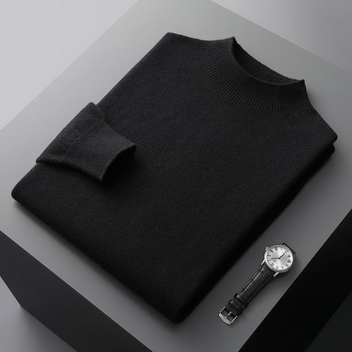 Drune | Luxuriöser Herrenpullover mit halbem Kragen