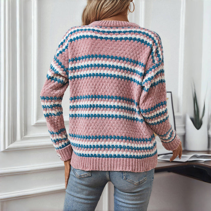 Drune | Gestreifter Strickpullover Mit Modernem Stil